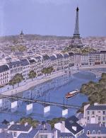 miniature de Tableau naïf. Granick. La Tour Eiffel