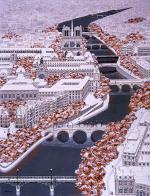 miniature de Tableau naïf - Granick - Ponts de Paris sous la neige